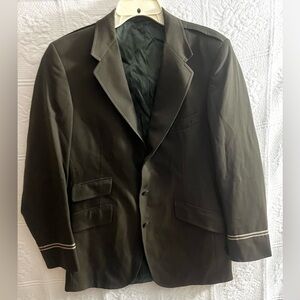 Vintage Bill Haire Forest Green Airline Pilot Blazer Jacket Size 40R
